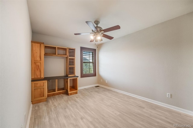 17522 E Dewberry Dr, Parker, CO 80134 - unfurnished bedroom featuring light wood-type flooring, baseboards, and a ceiling fan