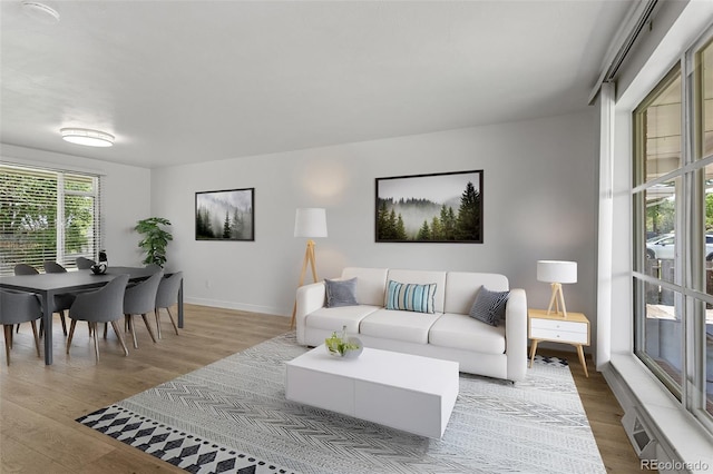 4728 Dover St, Wheat Ridge, CO 80033 - living area with light wood finished floors and baseboards