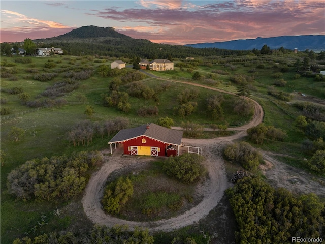 3485 Park Ridge Rd, Sedalia, CO 80135 - view of property location featuring a mountain backdrop and rural landscape