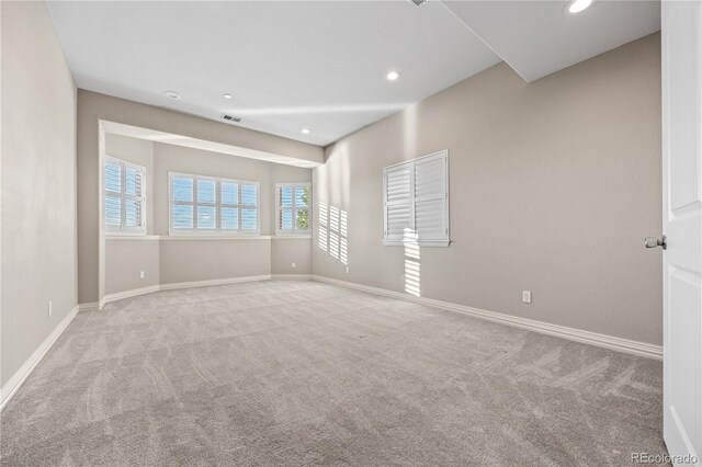 3485 Park Ridge Rd, Sedalia, CO 80135 - empty room featuring carpet, recessed lighting, and baseboards