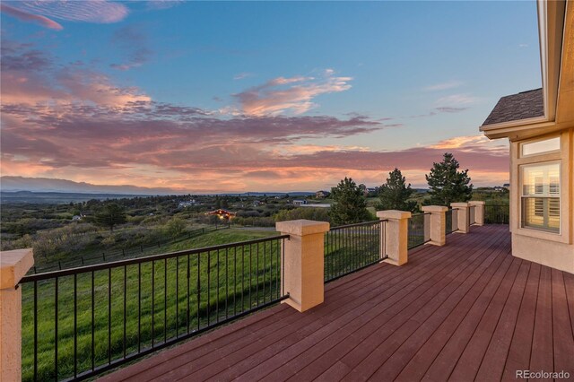 3485 Park Ridge Rd, Sedalia, CO 80135 - deck with a lawn