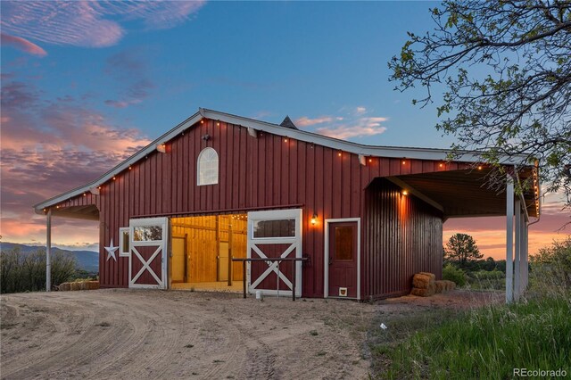 3485 Park Ridge Rd, Sedalia, CO 80135 - view of horse barn
