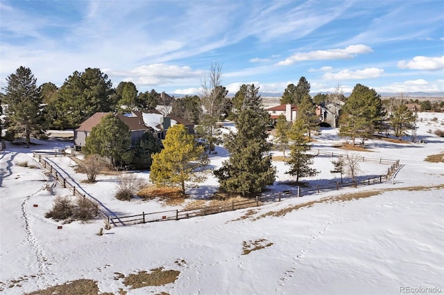 view of snowy aerial view