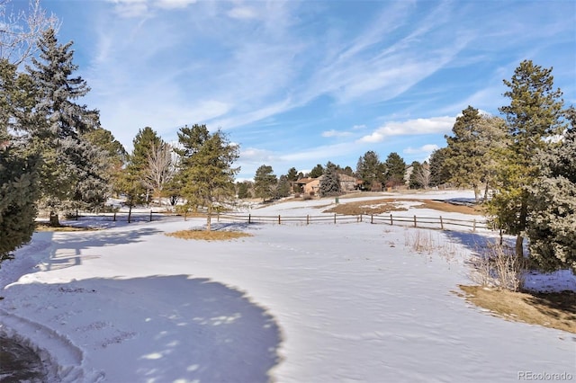 view of snowy yard