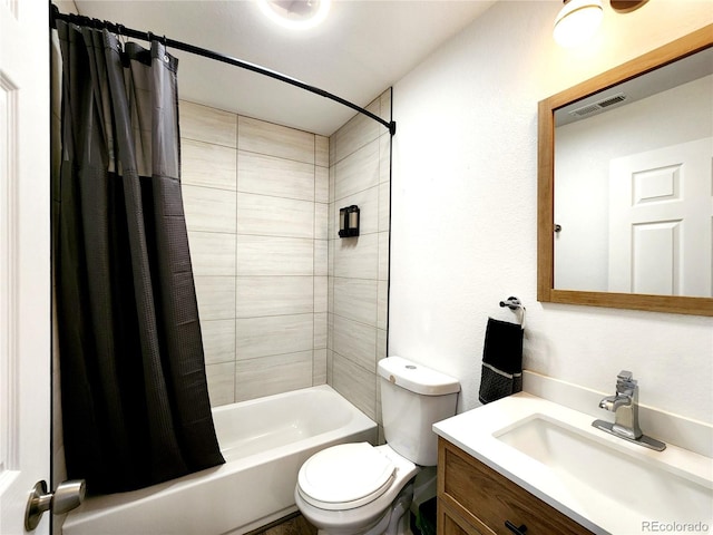 45 Saltlick Cir, Florissant, CO 80816 - full bath with shower / bath combination with curtain, toilet, vanity, and visible vents