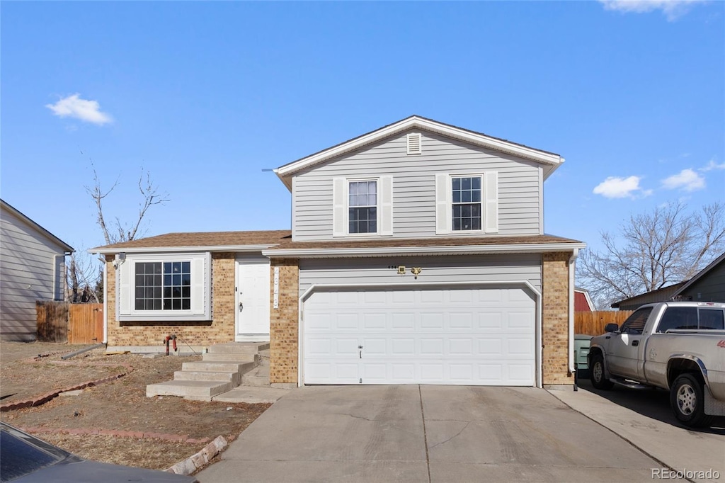 view of front of home featuring a garage