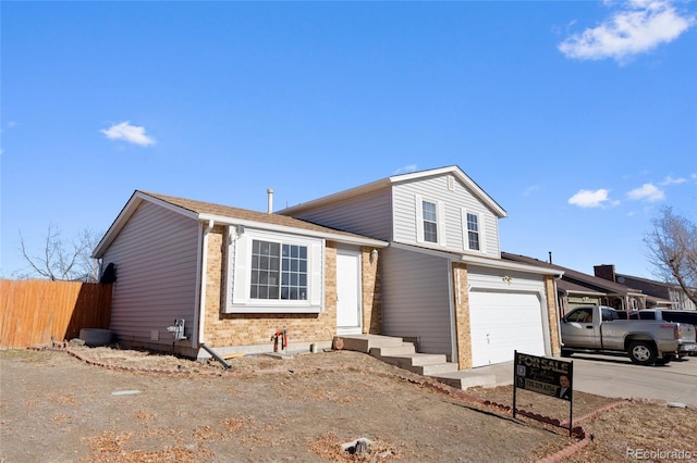 view of front of house featuring a garage