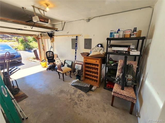 154 Fawn Ct, Silverthorne, CO 80443 - garage with electric panel and a garage door opener