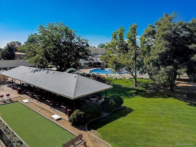 610 S Alton Way Unit 8D, Denver, CO 80247 - drone / aerial view of a pool