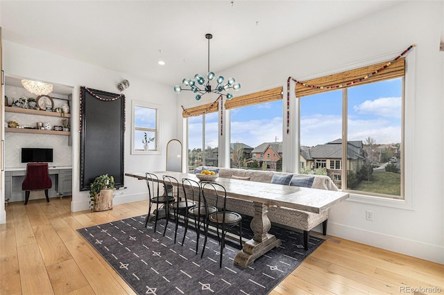 7033 E Lake Cir, Centennial, CO 80111 - dining area with recessed lighting, baseboards, and light wood-style floors