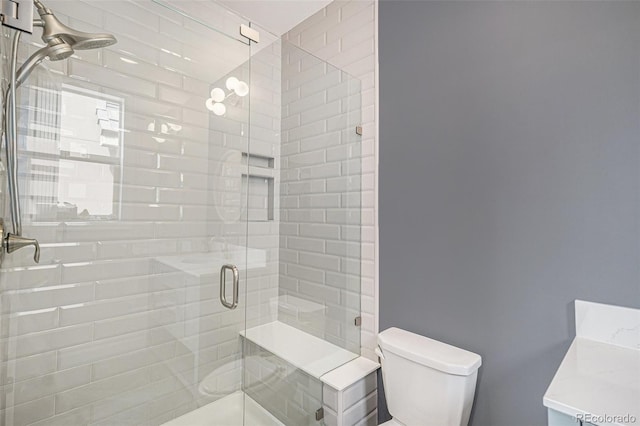 7033 E Lake Cir, Centennial, CO 80111 - full bathroom featuring toilet and a stall shower