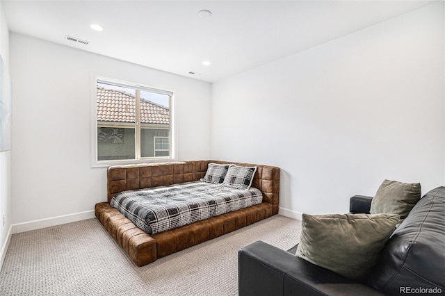 7033 E Lake Cir, Centennial, CO 80111 - carpeted bedroom featuring baseboards, visible vents, and recessed lighting