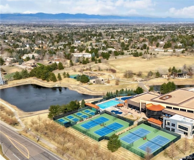 7033 E Lake Cir, Centennial, CO 80111 - bird's eye view featuring a water and mountain view