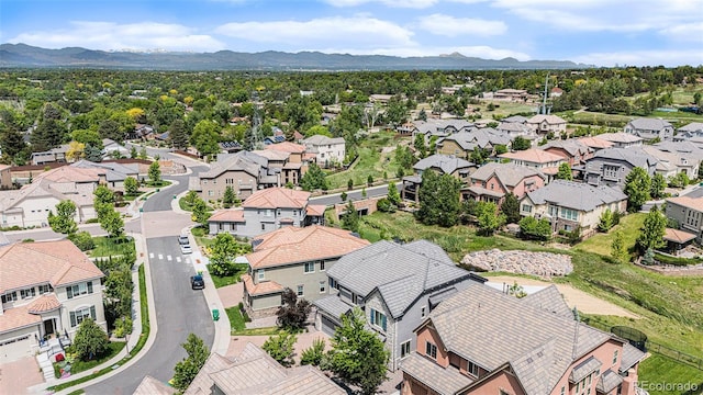 7033 E Lake Cir, Centennial, CO 80111 - aerial view of residential area with mountains