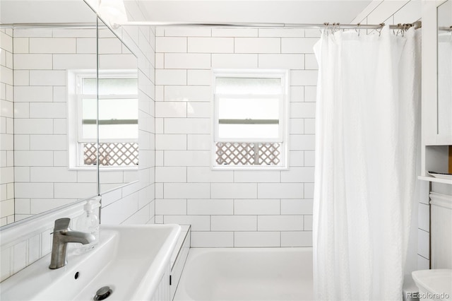 4401 Vrain St, Denver, CO 80212 - full bath featuring shower / bath combination with curtain and vanity