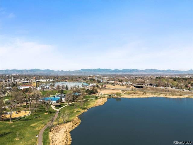 4401 Vrain St, Denver, CO 80212 - drone / aerial view of a water and mountain view