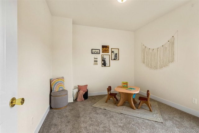 playroom featuring carpet floors