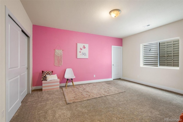 interior space featuring carpet floors