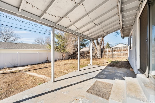 view of patio / terrace with a fenced backyard