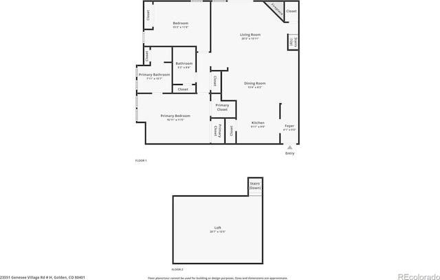 23551 Genesee Village Rd Unit H, Golden, CO 80401 - floor plan / room layout