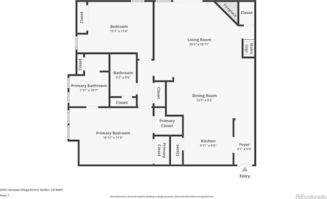 23551 Genesee Village Rd Unit H, Golden, CO 80401 - room layout