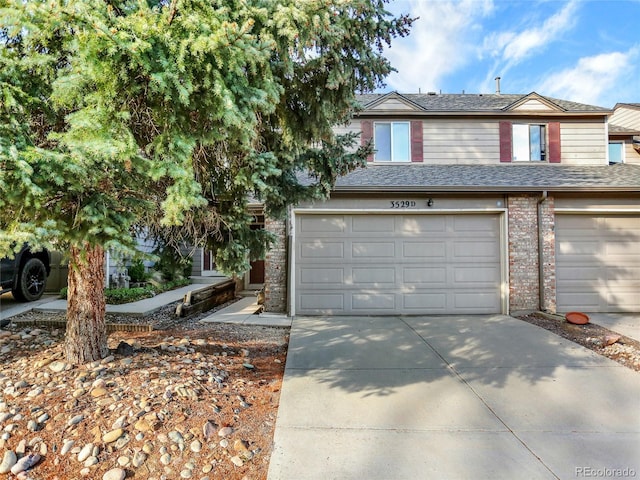 garage with driveway