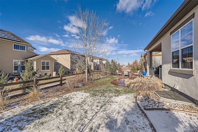 view of snowy yard