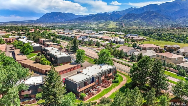2973 Mesa Rd Unit C, Colorado Springs, CO 80904 - aerial view of residential area featuring mountains