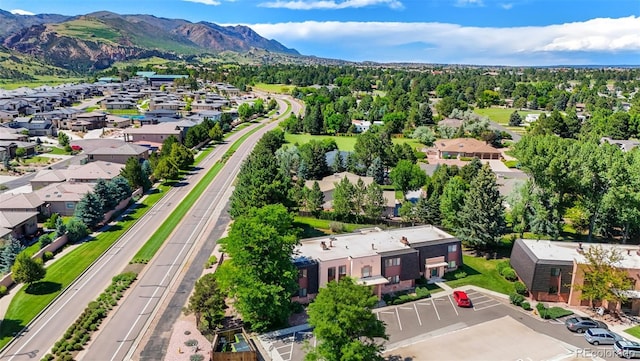 2973 Mesa Rd Unit C, Colorado Springs, CO 80904 - aerial view of residential area featuring a mountain backdrop