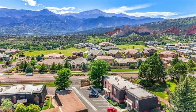 2973 Mesa Rd Unit C, Colorado Springs, CO 80904 - aerial perspective of suburban area with a mountainous background