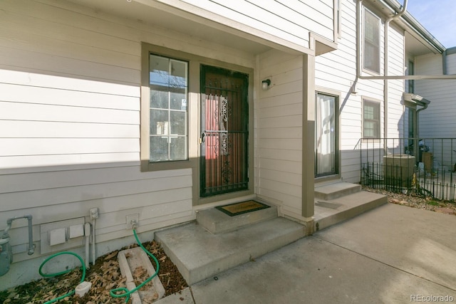 view of doorway to property