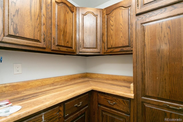 kitchen featuring wooden counters