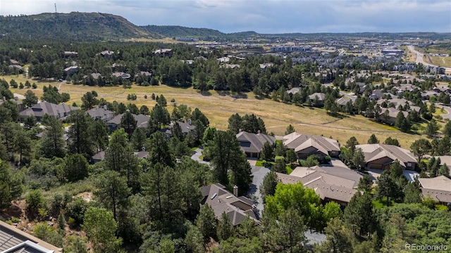 4219 Morning Star Dr, Castle Rock, CO 80108 - aerial perspective of suburban area with a mountainous background