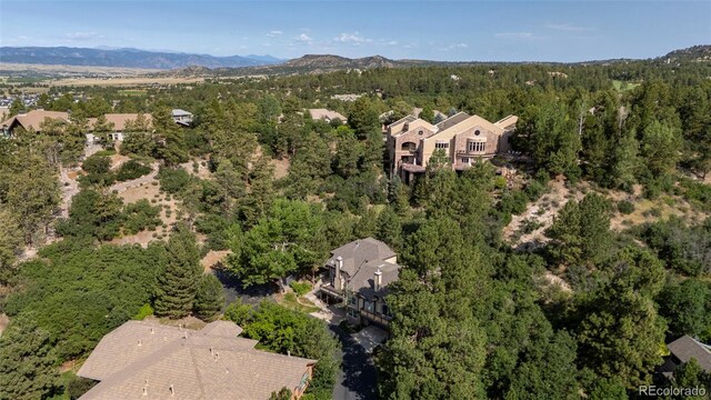 4219 Morning Star Dr, Castle Rock, CO 80108 - aerial overview of property's location featuring a forest