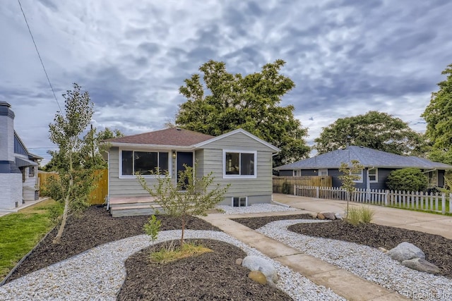 view of bungalow-style home