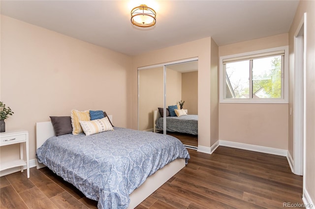 8160 W Phillips Ave, Littleton, CO 80128 - bedroom featuring dark wood finished floors and a closet