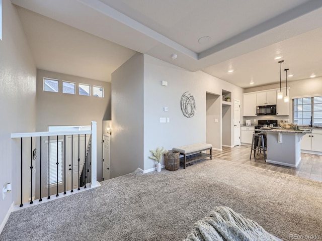 view of carpeted living room