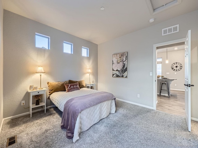 bedroom featuring carpet flooring