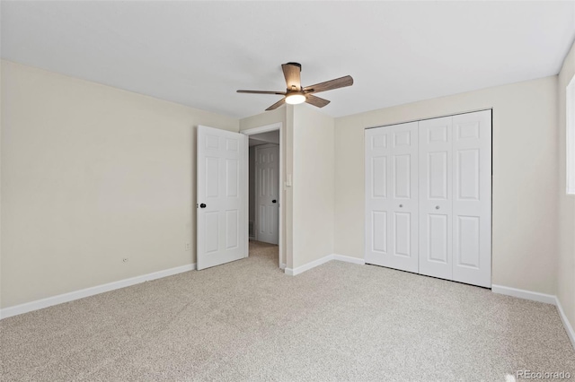 818 Don Juan Ct, Colorado Springs, CO 80909 - unfurnished bedroom featuring carpet flooring, baseboards, a closet, and ceiling fan