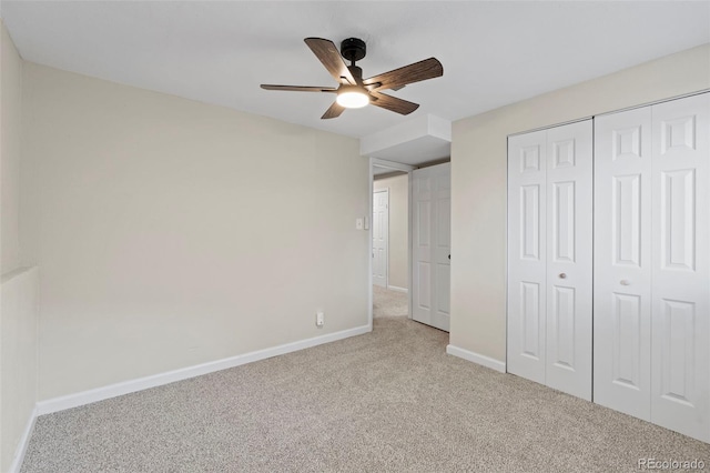 818 Don Juan Ct, Colorado Springs, CO 80909 - unfurnished bedroom with carpet flooring, baseboards, a closet, and a ceiling fan