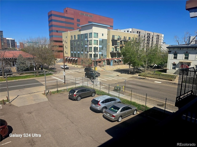 view of property featuring fence