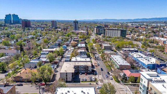 590 N Logan St Unit 303, Denver, CO 80203 - bird's eye view featuring a city view and a mountain view