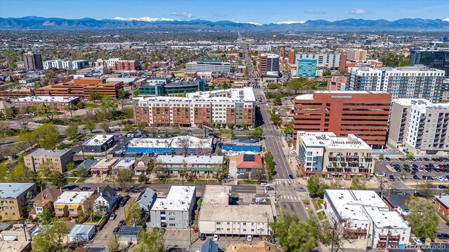 590 N Logan St Unit 303, Denver, CO 80203 - bird's eye view featuring a city view and a mountain view