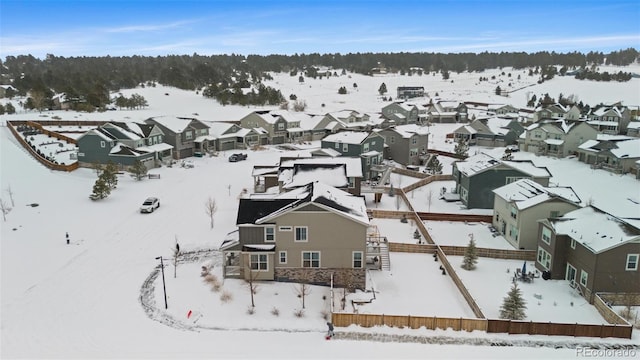 view of snowy aerial view