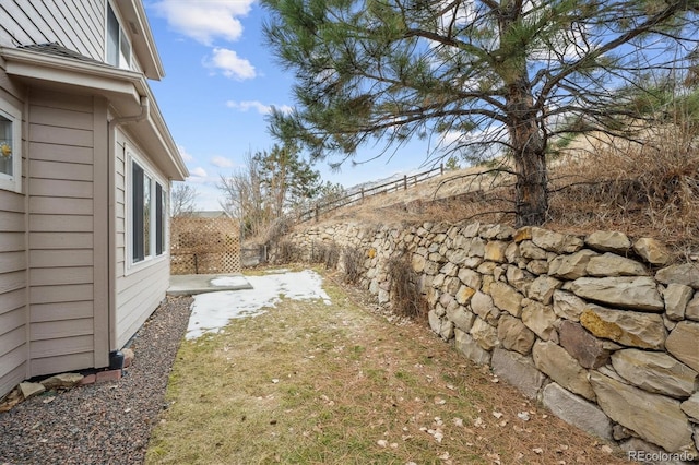 view of yard featuring a patio area