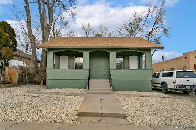 view of front of property with a porch