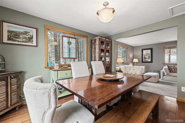 2857 Hiwan Dr, Evergreen, CO 80439 - dining room featuring wood finished floors