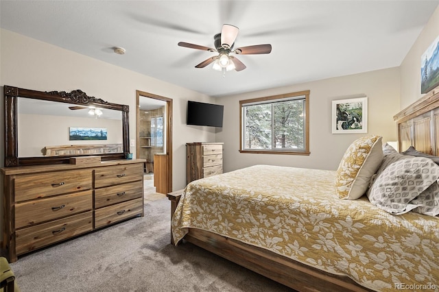2857 Hiwan Dr, Evergreen, CO 80439 - carpeted bedroom with multiple windows and ceiling fan