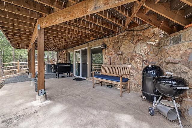 2857 Hiwan Dr, Evergreen, CO 80439 - view of patio / terrace with grilling area and fence