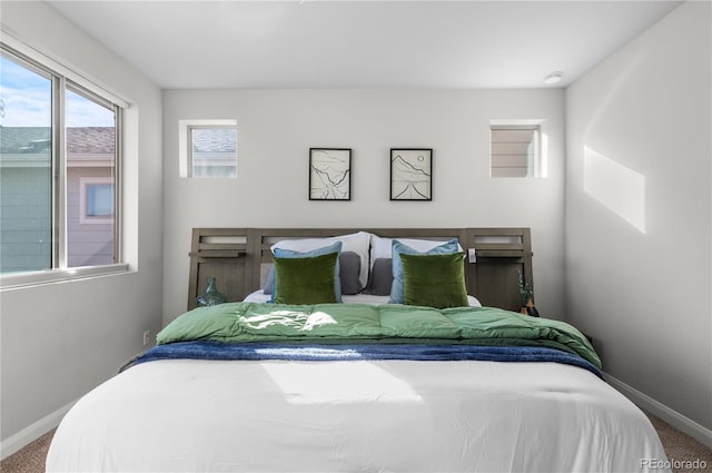 view of carpeted bedroom